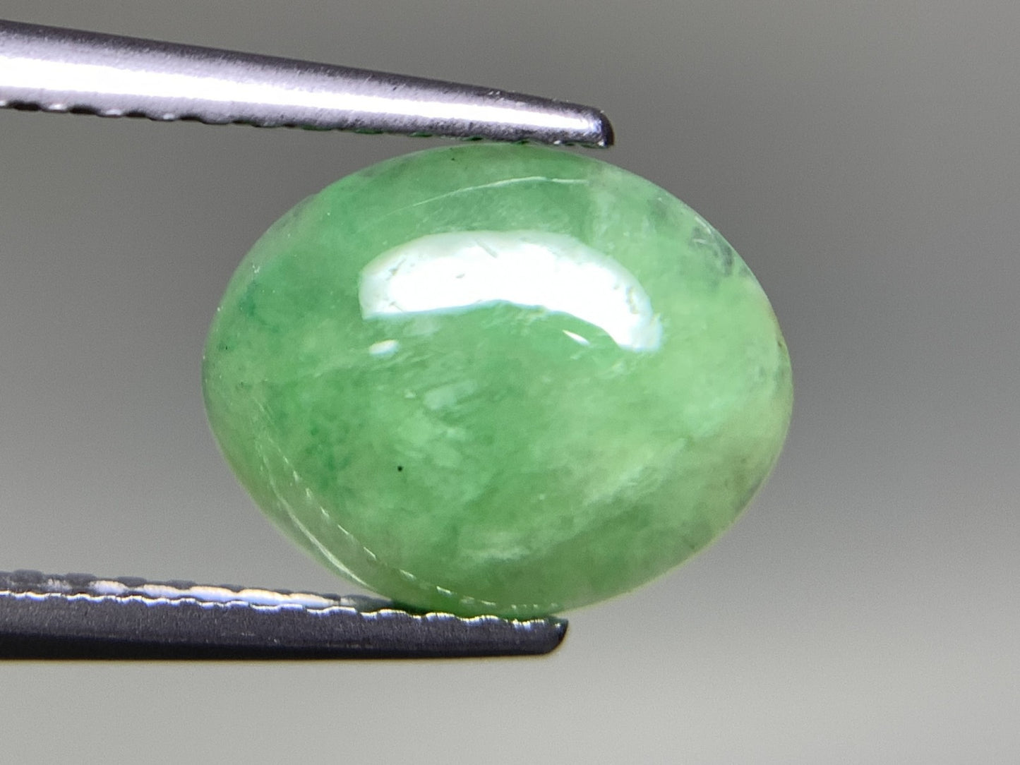 ひすい（ヒスイ 翡翠）  天然  1.770ct  宝石ソーティング付き  10.0㎜×7.9㎜×2.4㎜   ラッピング無料 ルース（ 裸石 ） 4964Y